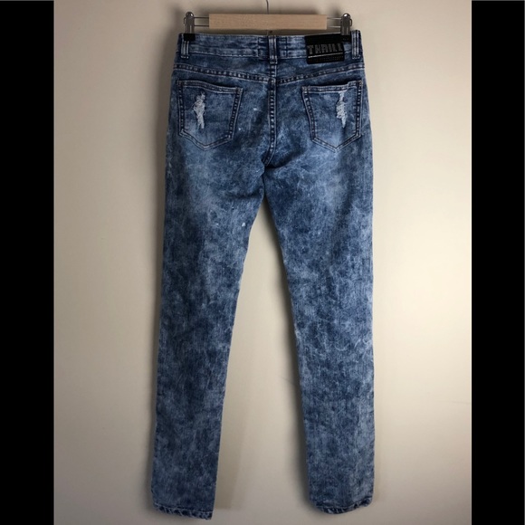 NWOT Thaill Acid Wash destroyed Jeans - Picture 2 of 7